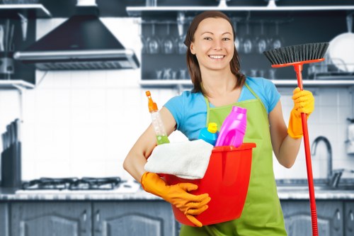 Professional house cleaning service in a Brixton home with a tidy living space