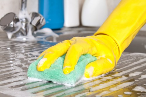 Bathroom and hallway cleaning in a Brixton rental property