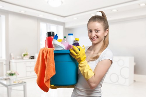 Regular cleaning tasks in a Brixton kitchen and living space