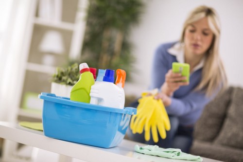 Local cleaning team working in a Brixton property